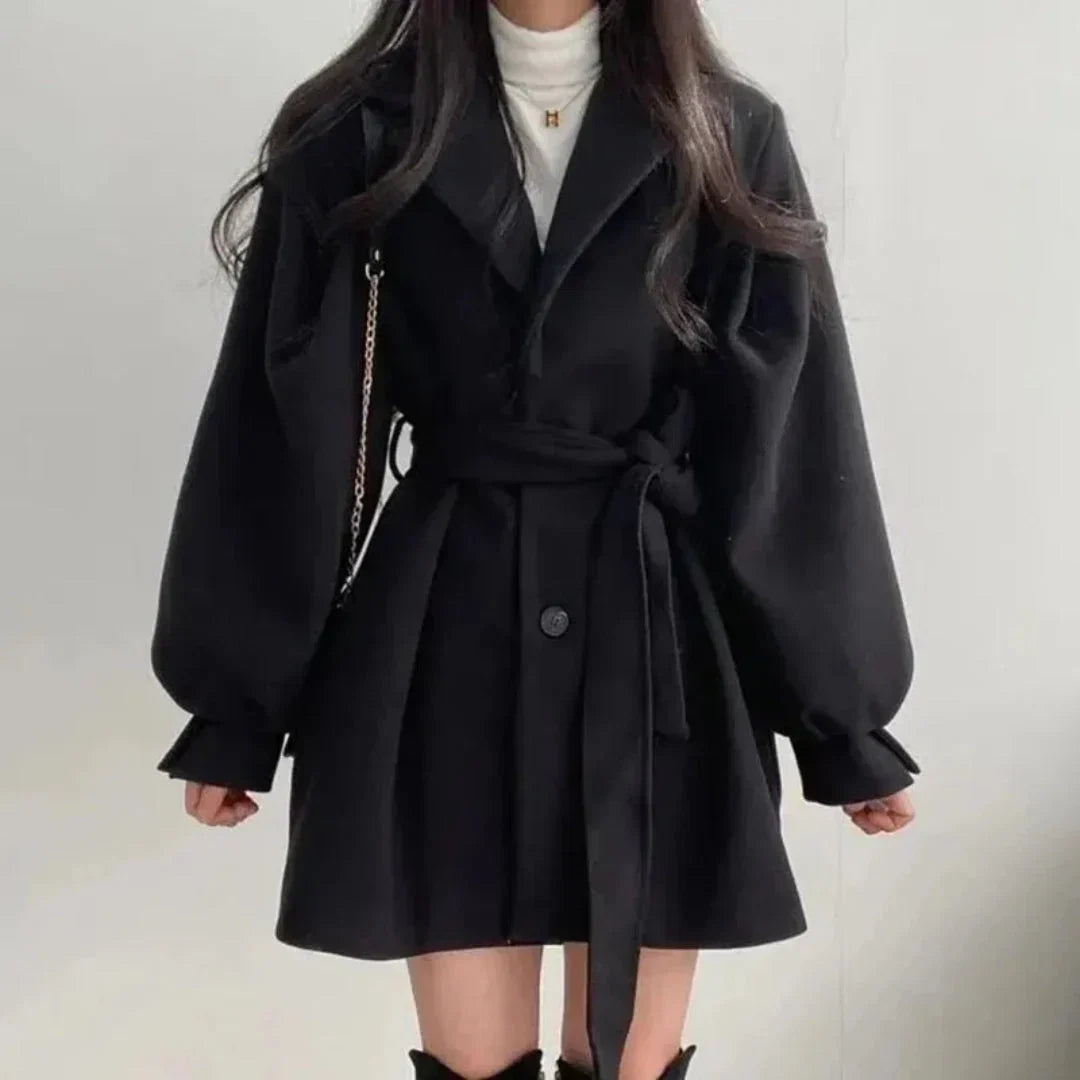 Women's Trench Coat With Belt & Lapel | Oversized