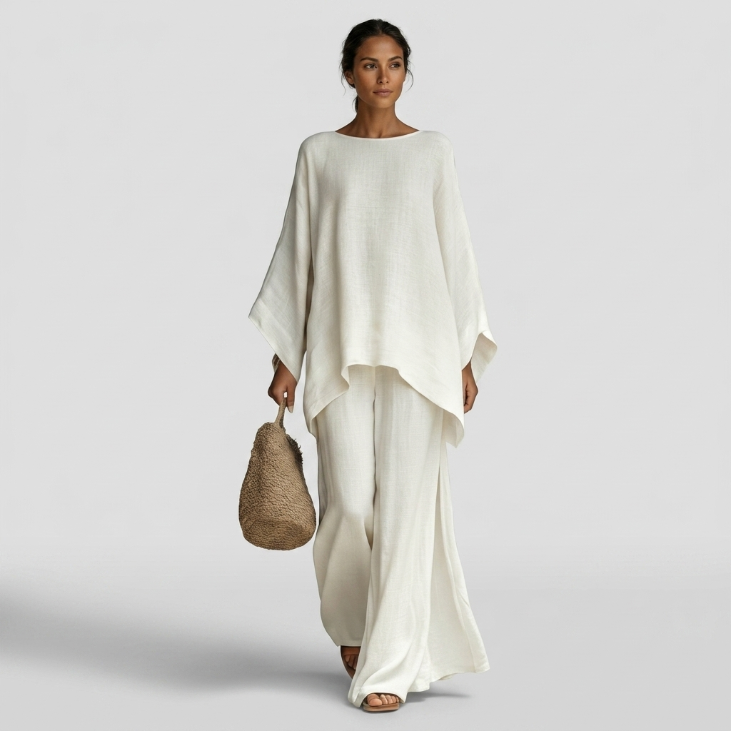 Lara – Boho Tunic Set with Wide Pants