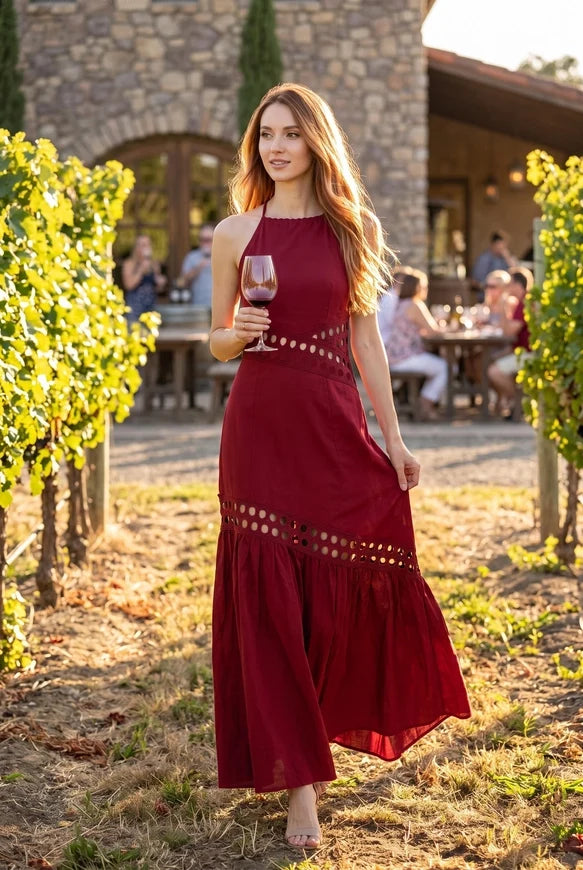 Seville™ | Cutwork Lace Maxi Dress