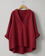 Zita | Mustard Yellow Shawl-Collar Tunic