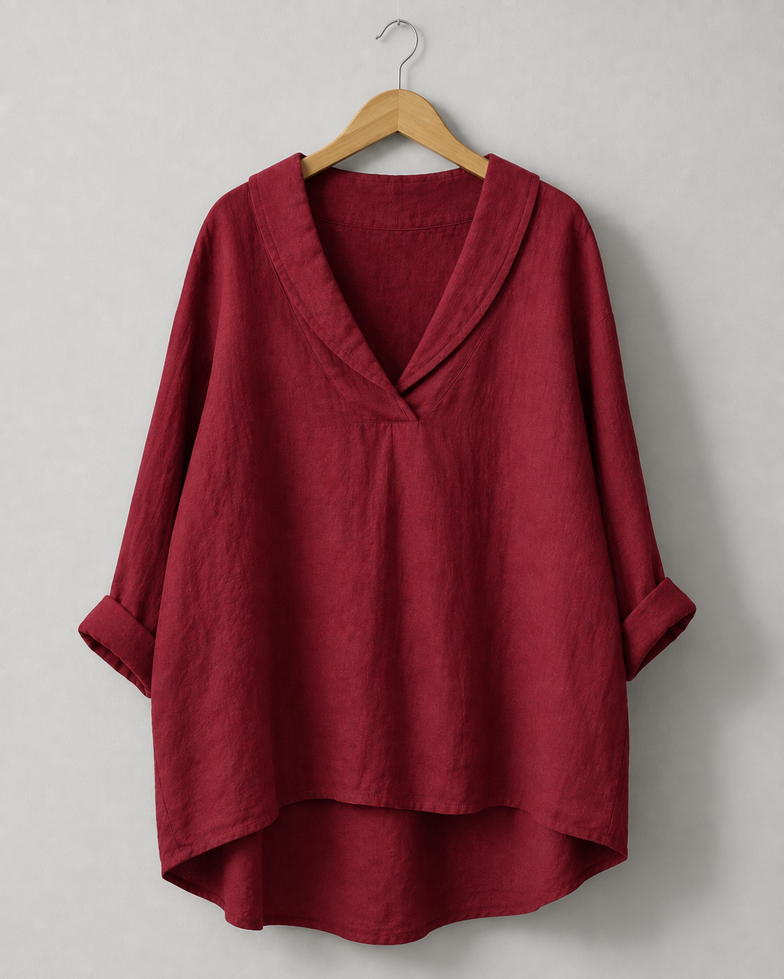 Zita | Mustard Yellow Shawl-Collar Tunic