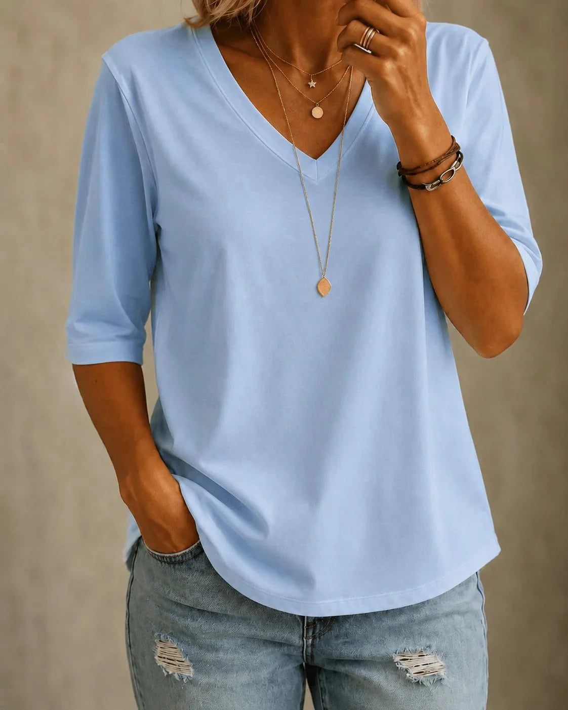 Serena | Classic V-Neck Tee