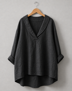 Zita | Mustard Yellow Shawl-Collar Tunic