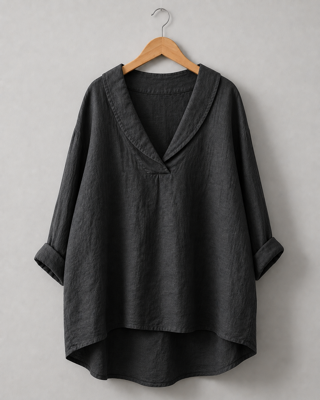 Zita | Mustard Yellow Shawl-Collar Tunic