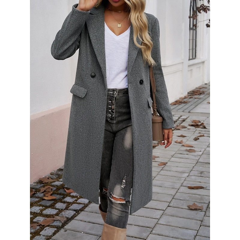 Fiona | Wool Longline Blazer for Women