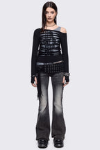 Black Wide-Leg Jeans