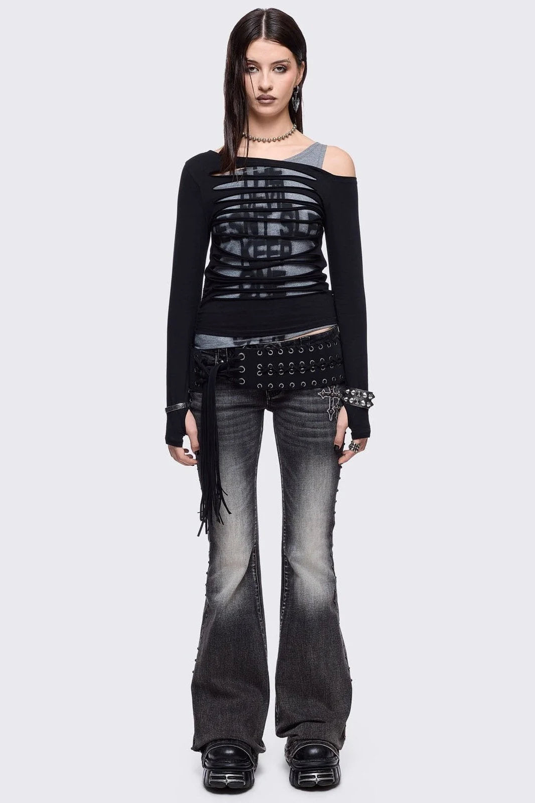 Black Wide-Leg Jeans
