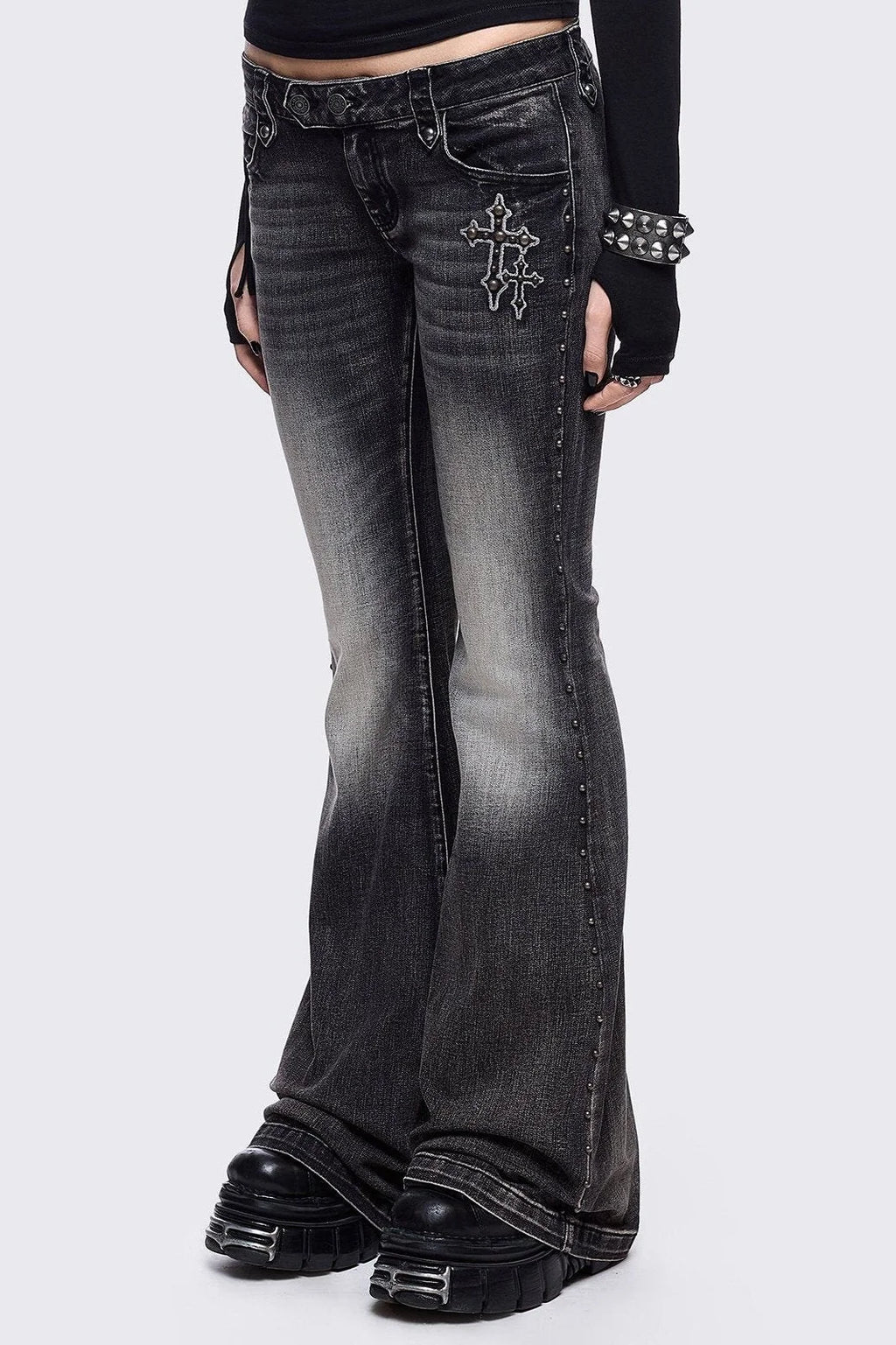 Black Wide-Leg Jeans