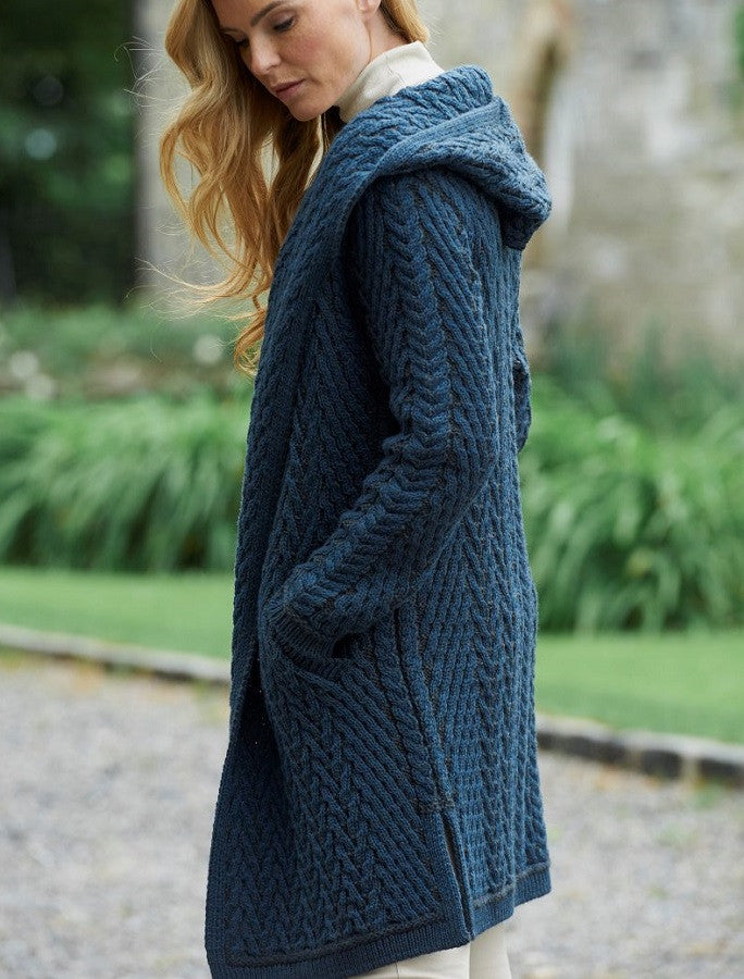 Ladies Herringbone Design Shawl Hood
