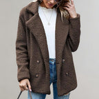 Noelia | Double-Breasted Teddy Blazer Jacket for Women