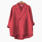 Nora | Coral Blazer-Collar Tunic