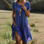 Desdemona | Floral V-Neck Midi Dress for Women