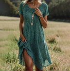 Desdemona | Floral V-Neck Midi Dress for Women