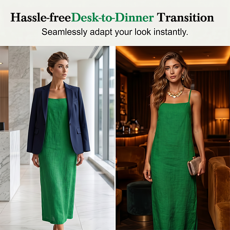 Casual Solid Color Slip Dress