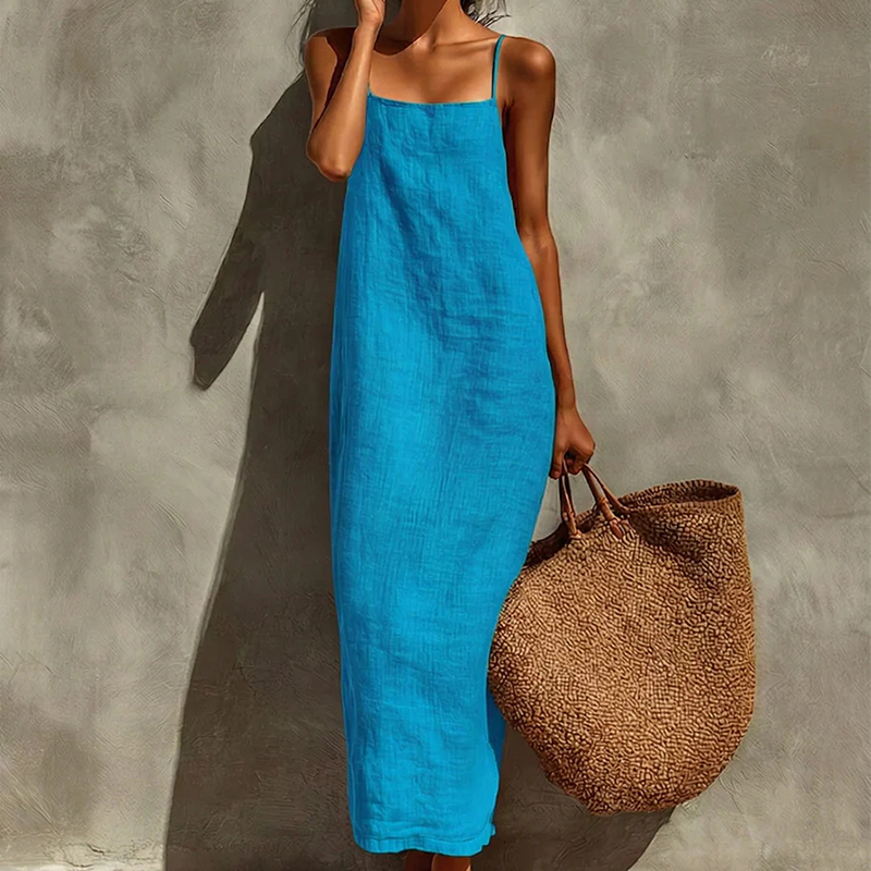 Casual Solid Color Slip Dress