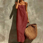Casual Solid Color Slip Dress