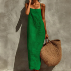 Casual Solid Color Slip Dress