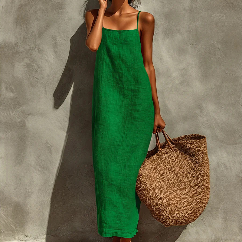 Casual Solid Color Slip Dress