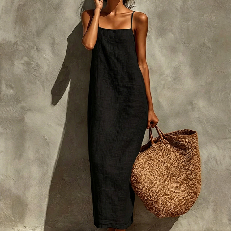 Casual Solid Color Slip Dress