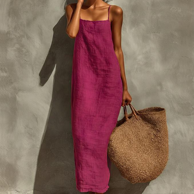 Casual Solid Color Slip Dress