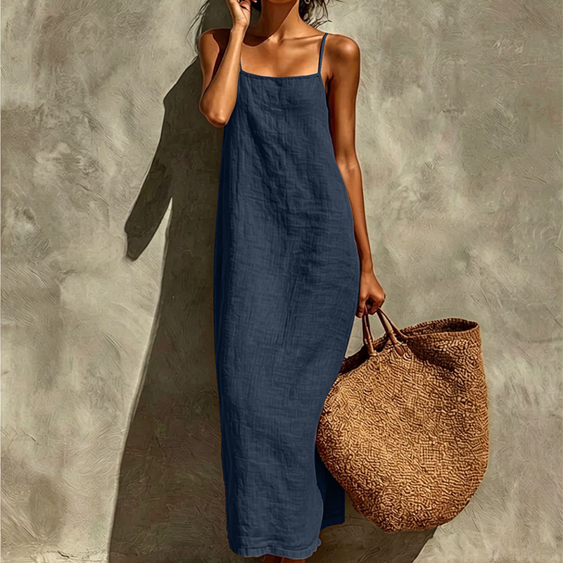Casual Solid Color Slip Dress