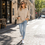 Loose Fit Wide Sleeve Hoodie Casual Sweatshirt