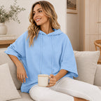 Loose Fit Wide Sleeve Hoodie Casual Sweatshirt