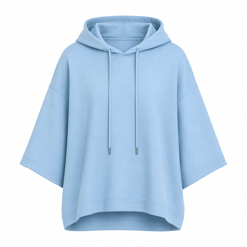 Loose Fit Wide Sleeve Hoodie Casual Sweatshirt