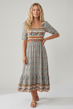 Alaia | Boho Print A-Line Midi Dress for Women