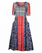 Alaia | Boho Print A-Line Midi Dress for Women