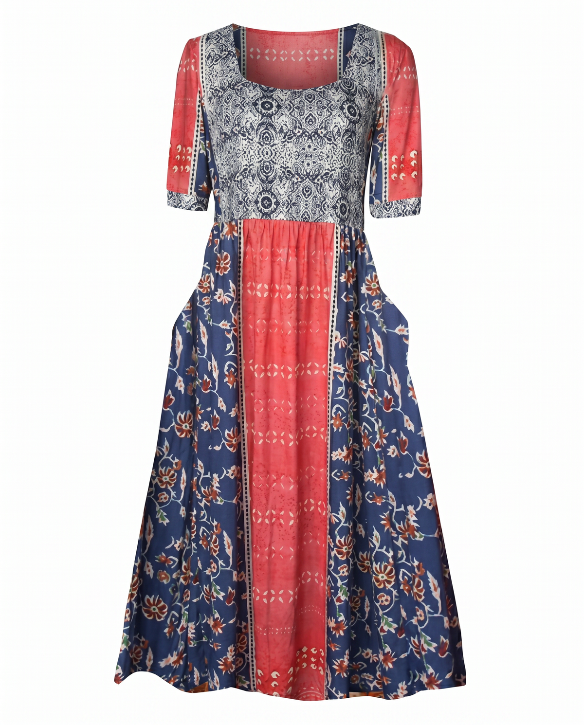 Alaia | Boho Print A-Line Midi Dress for Women