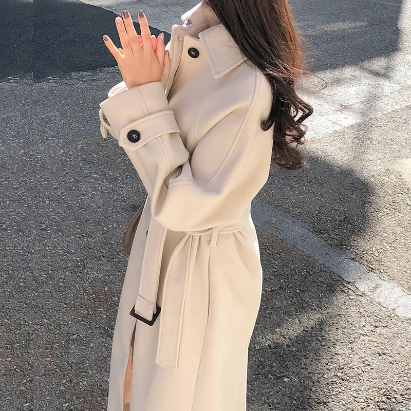 Women's Long Belted Trench Coat | Oversized